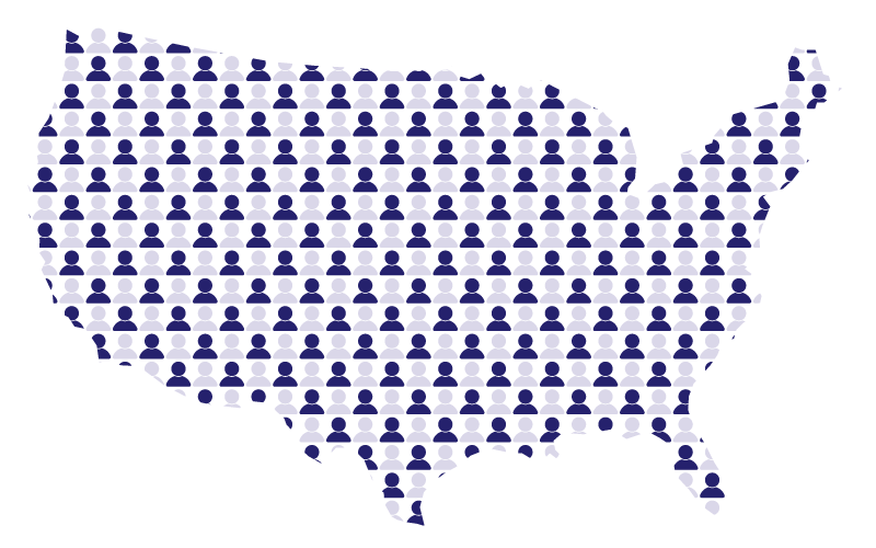 non-White US population map